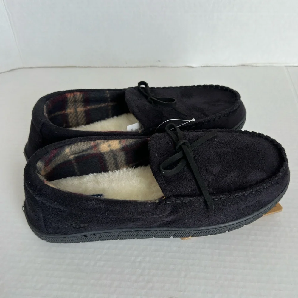 Dockers Men's Black Moccasin Slippers size 7/8 Medium men’s
